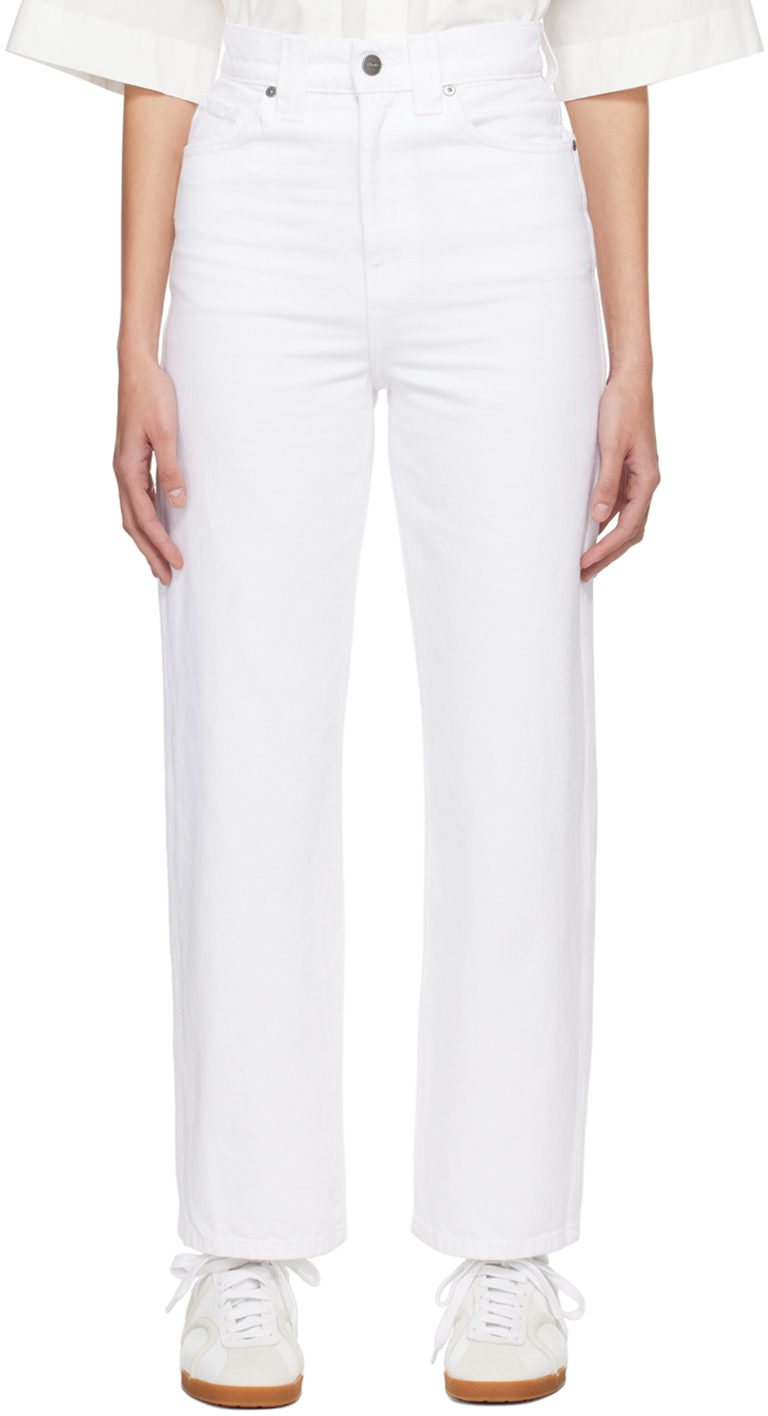 Shop Khaite White 'the Shalbi' Jeans In 100 White