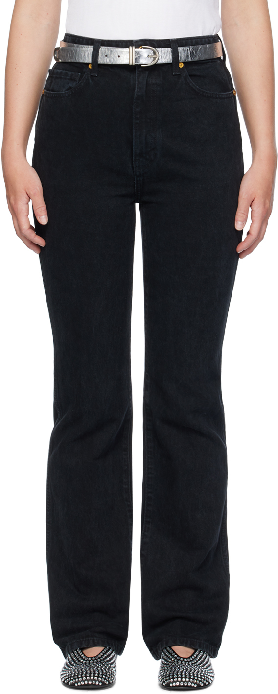 Shop Khaite Black 'the Danielle' Jeans In 091 Prescott