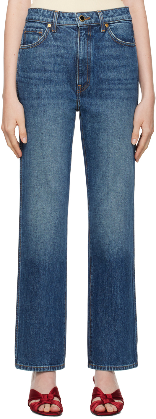 Shop Khaite Blue Abigail Jeans In 099 Archer