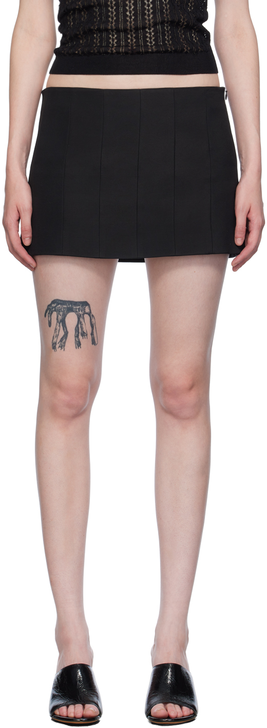 Shop Khaite Black 'the Meelar' Miniskirt In 200 Black