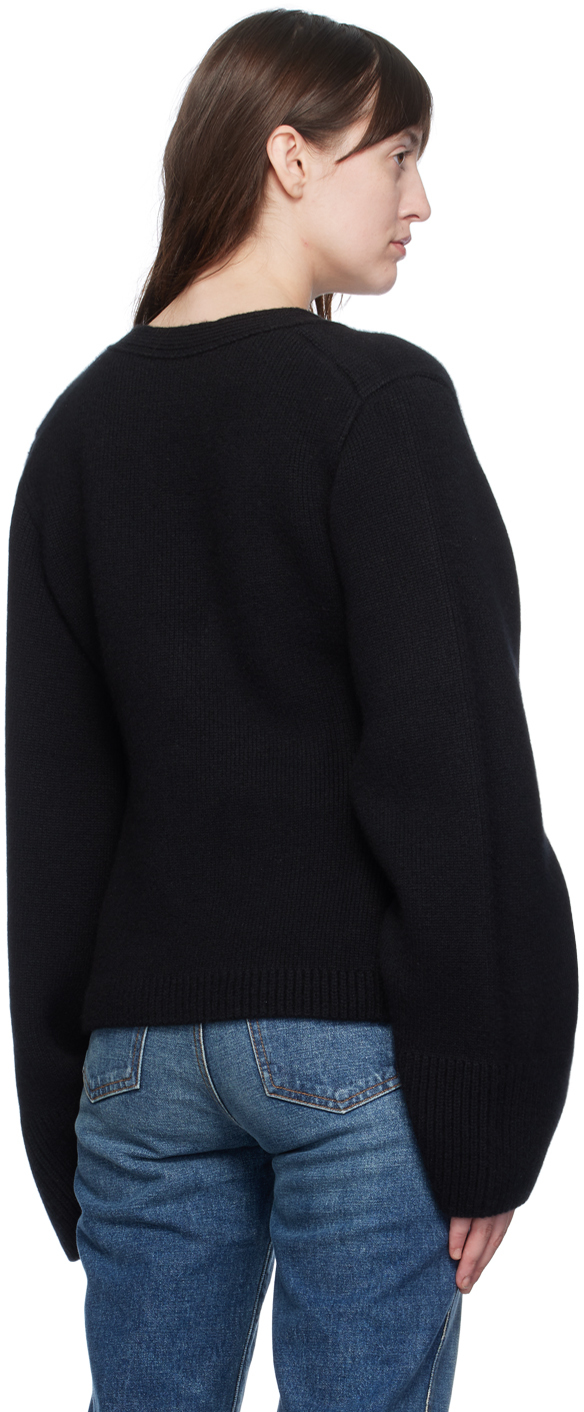 Shop Khaite Black 'the Scarlet' Cardigan In 200 Black