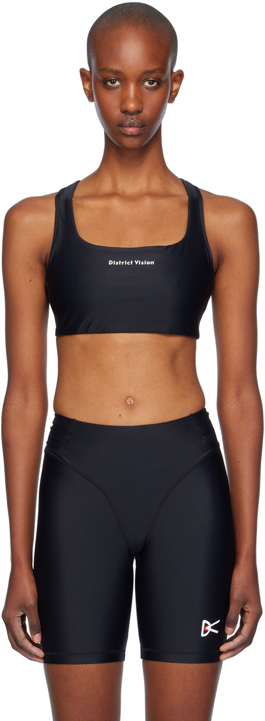 Shop District Vision Black Twin Layer Medium Support Sport Bra