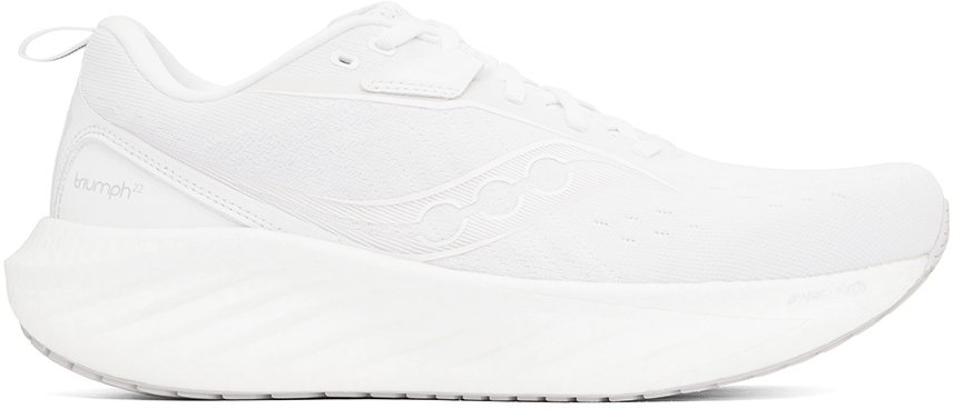 Shop Saucony White Triumph 22 Sneakers