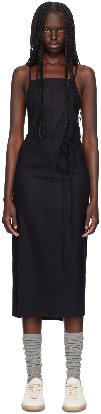 Black Yumi Apron Midi Dress