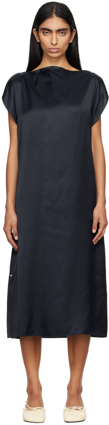 Navy Clavo Midi Dress