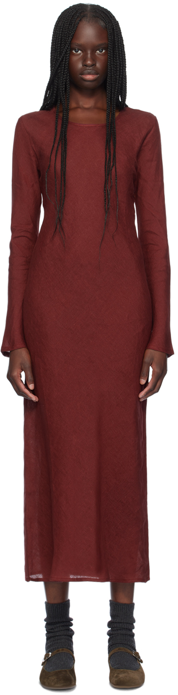 Burgundy Dydine Maxi Dress