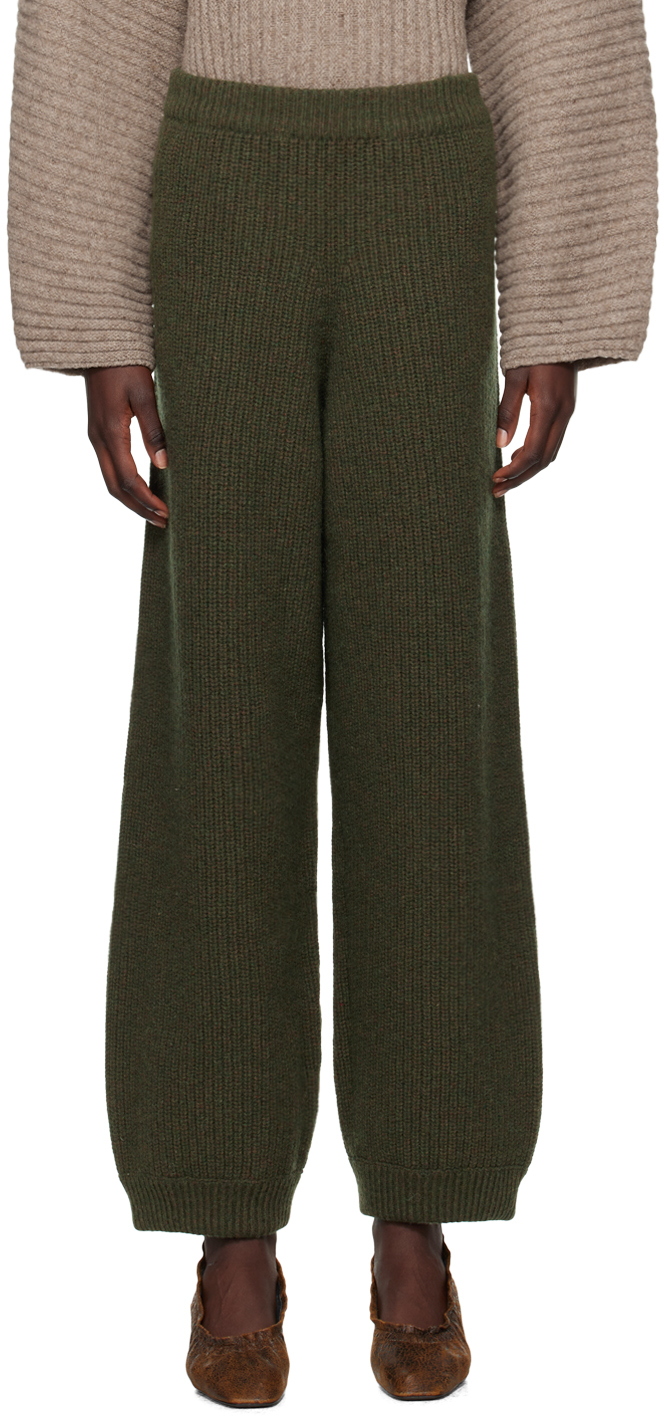 Shop Baserange Green Mea Lounge Pants In Foret