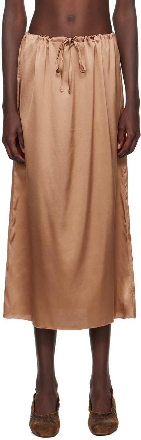 Shop Baserange Brown Max Midi Skirt