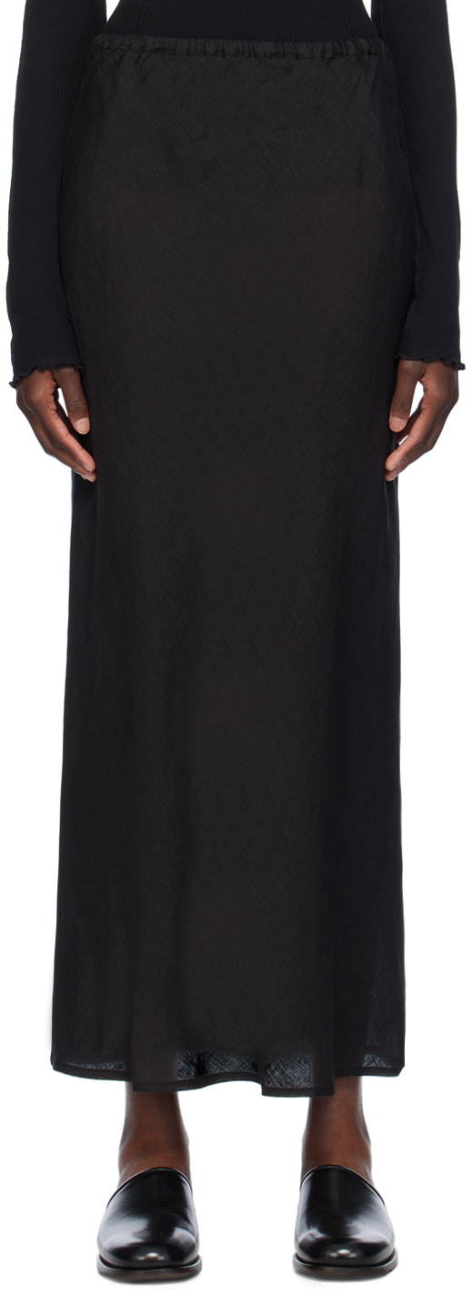 BASERANGE BLACK DYDINE MAXI SKIRT 