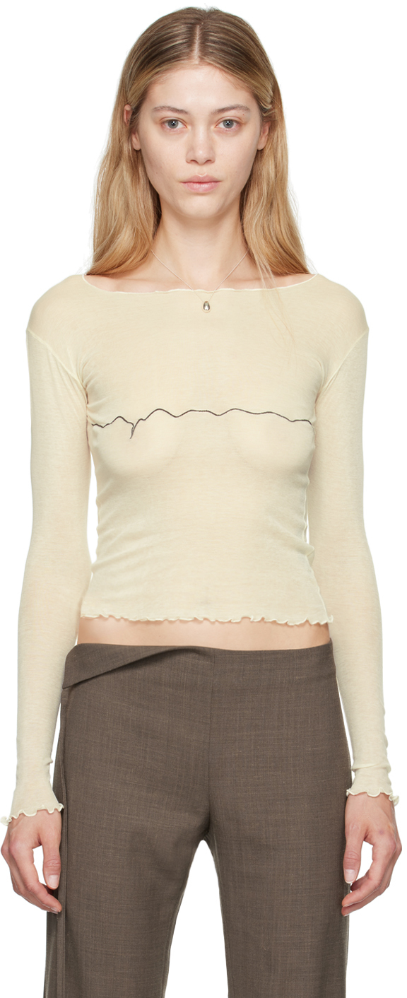 baserange TABBYS STAR LONG SLEEVE トップス Tabbys Star Long Sleeve Tee in Assortment | Organic cotton