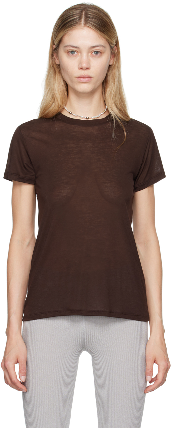 1.6万　baserange bamboo バンブー　Tシャツ ブラウン　半袖 ルーズTシャツ in Assortment | バンブー・リヨセル | ja