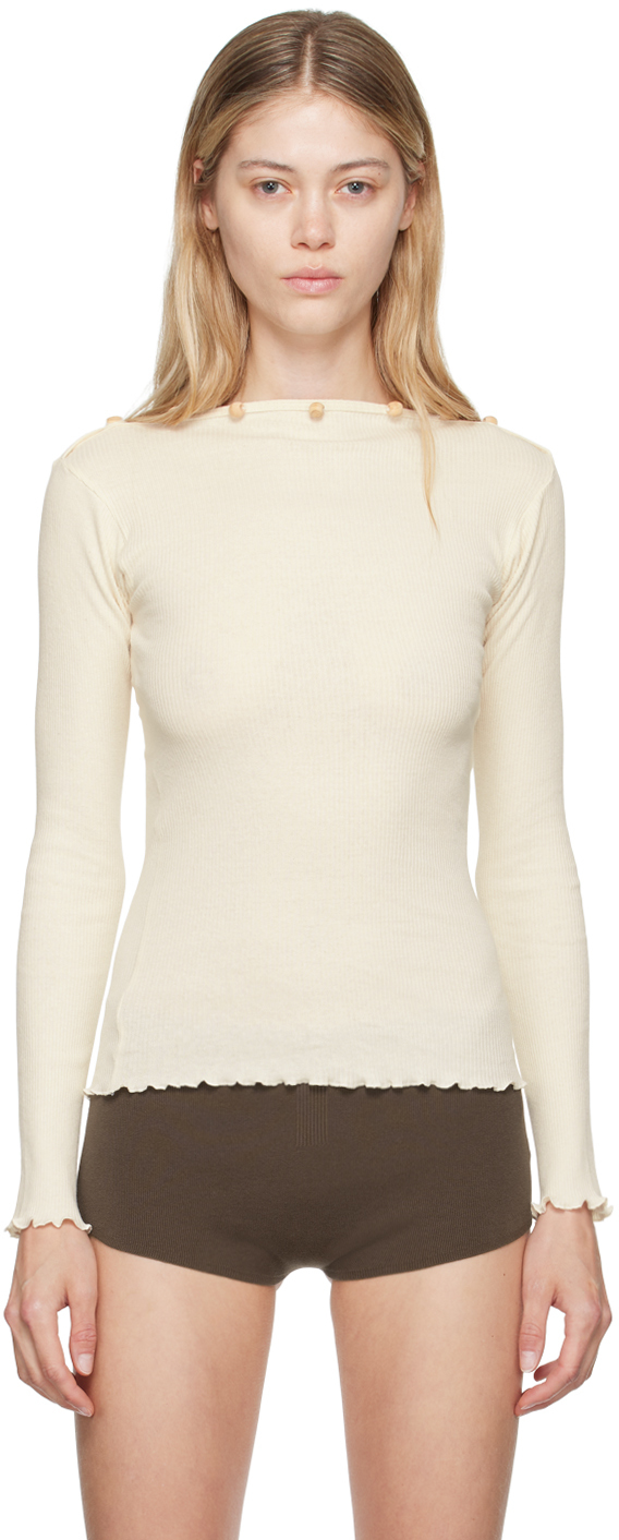 Off-White Tav Long Sleeve T-Shirt by Baserange on Sale