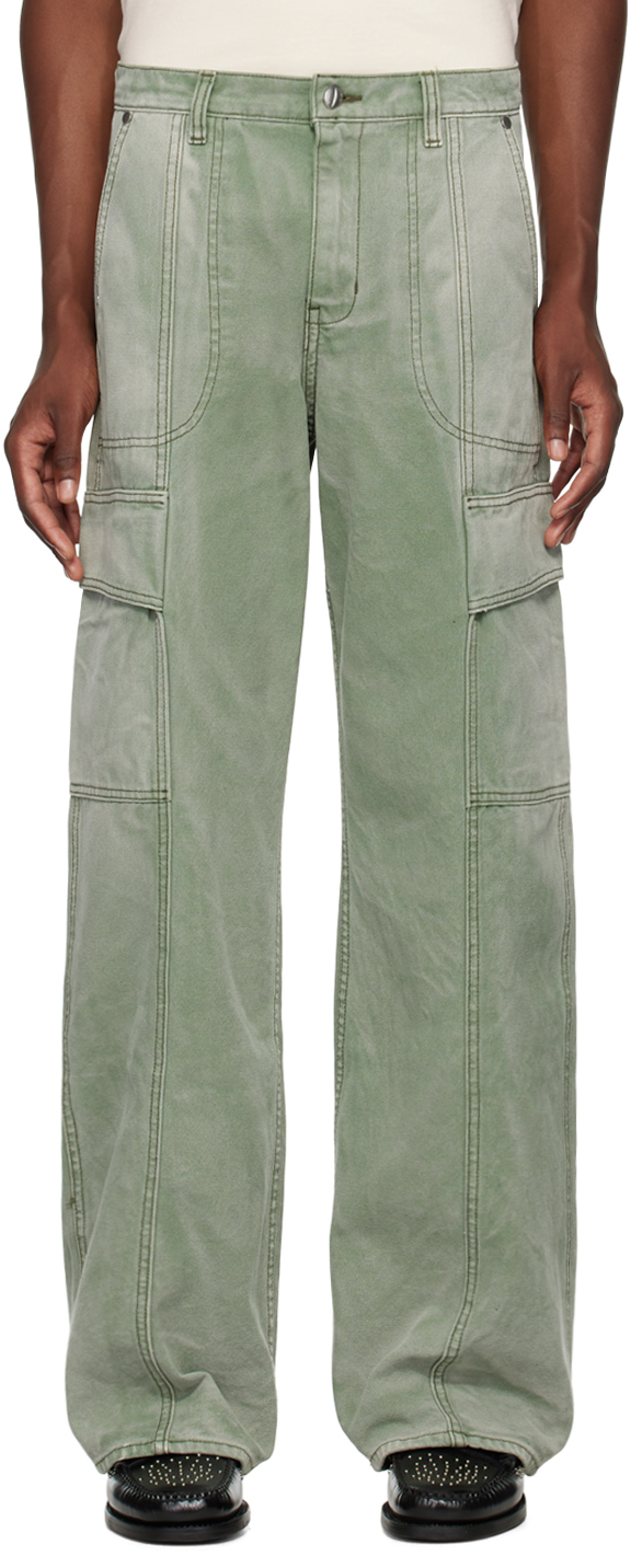 Green Faded Cargo Pants