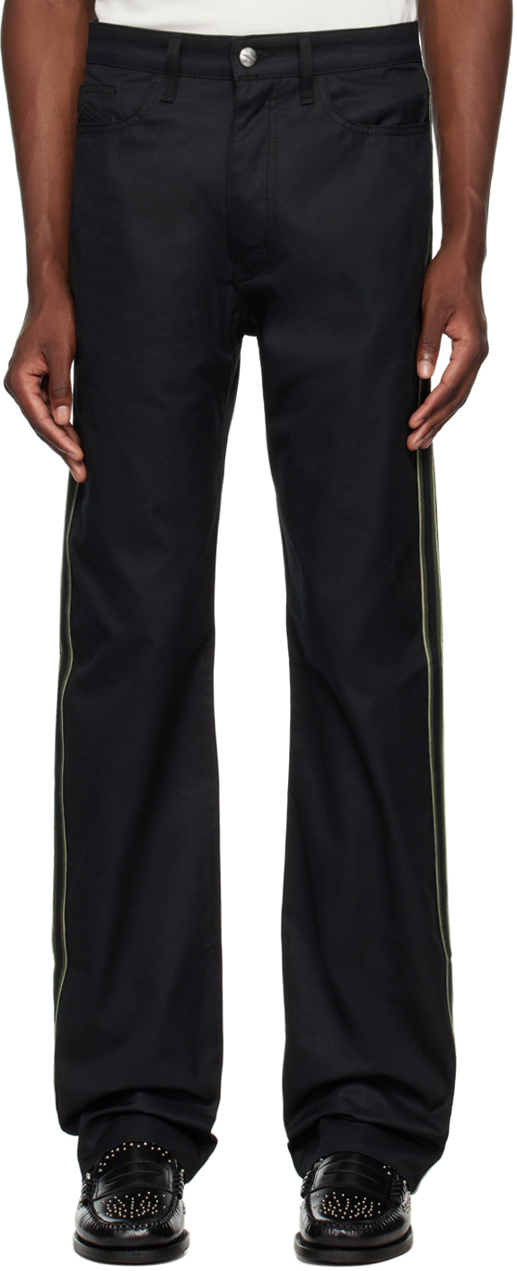 Shop Rhude Black Traxedo Trousers