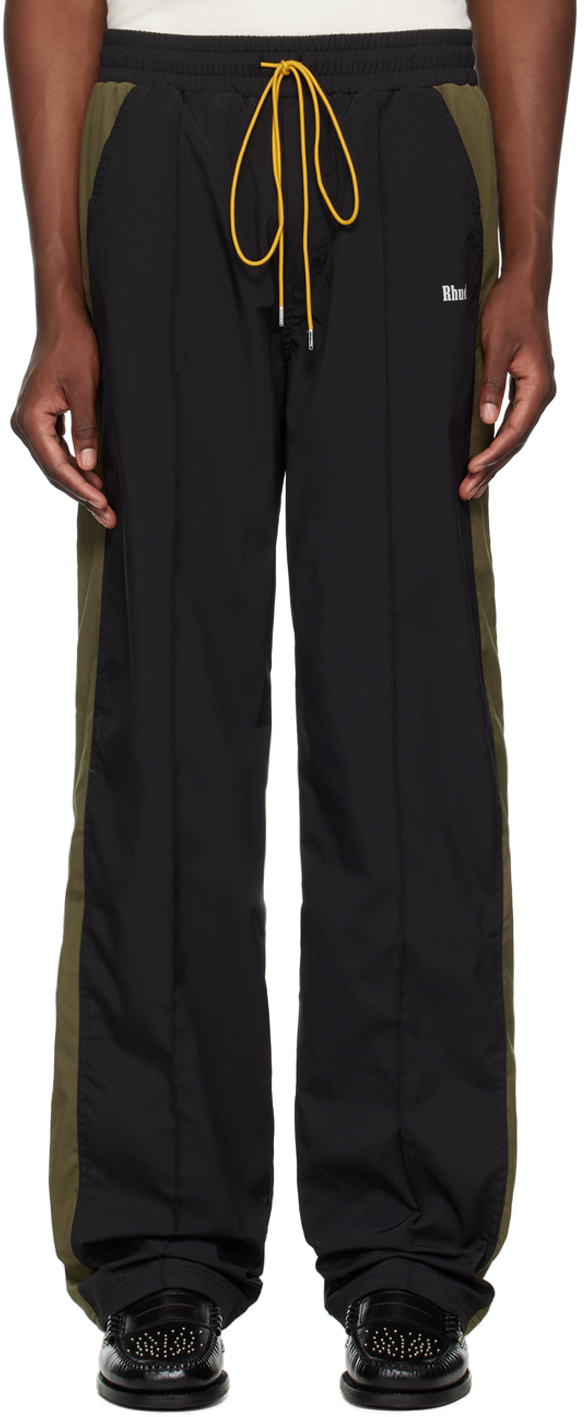 Black & Green Aerial Track Pants