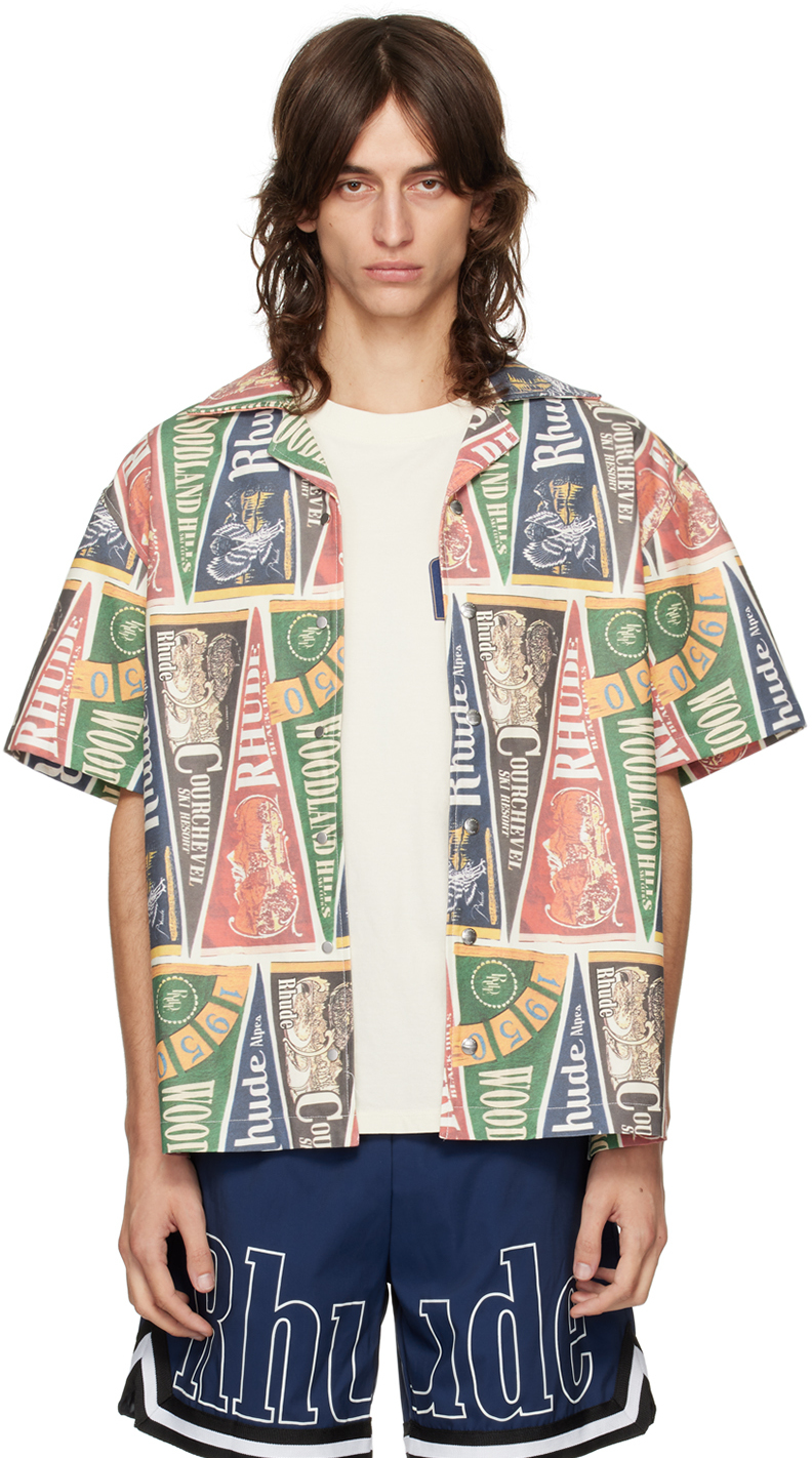 Shop Rhude Muticolor Patterned Shirt In Multi