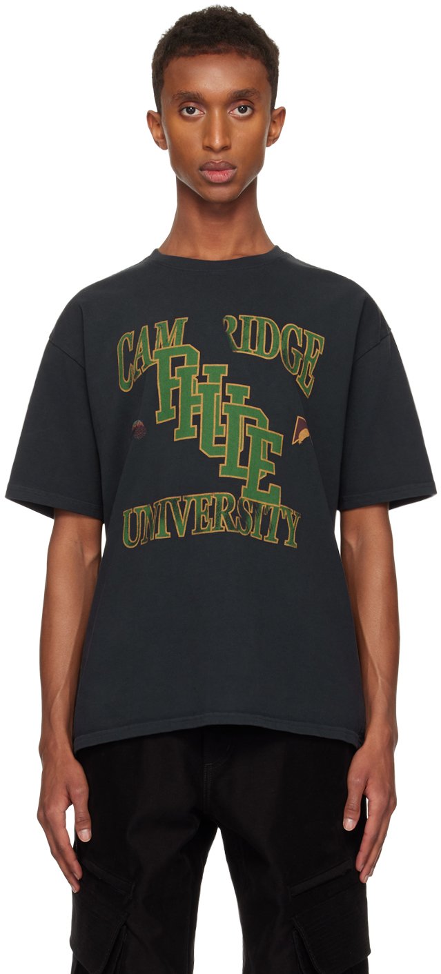 Black 'Rhude' University T-shirt