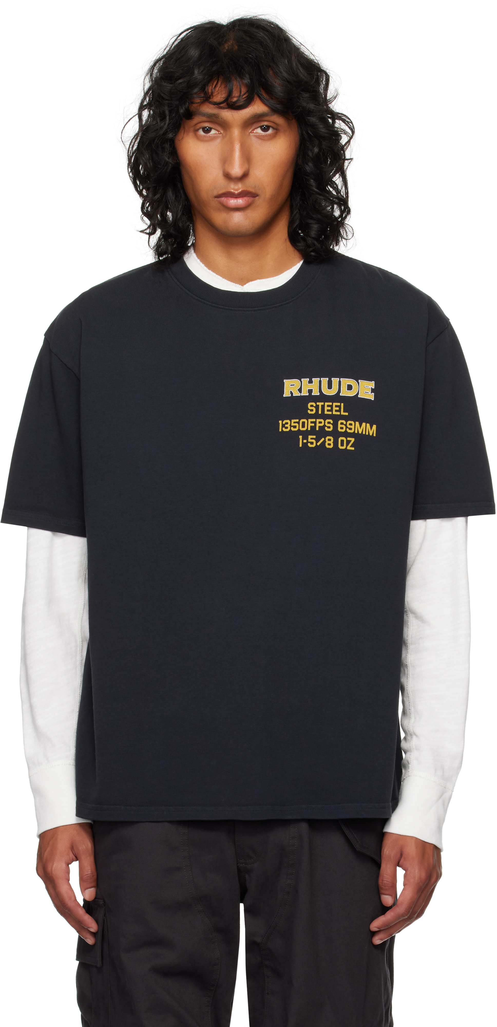 Black 'Rhude Steel' T-shirt