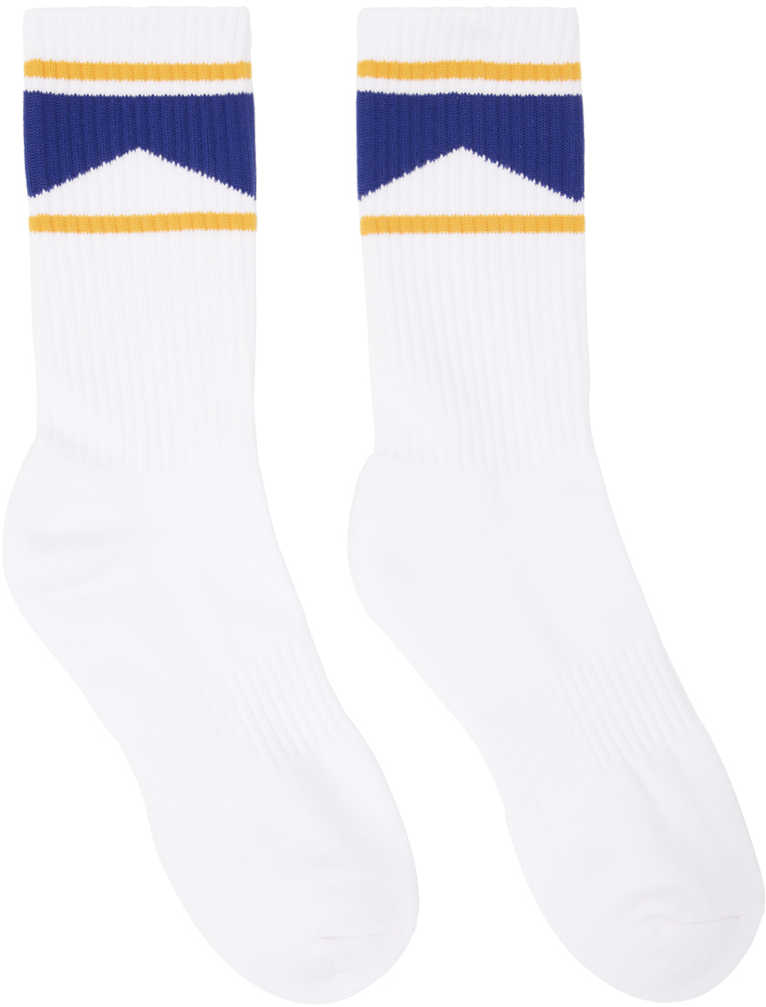 White Chevron Logo Socks