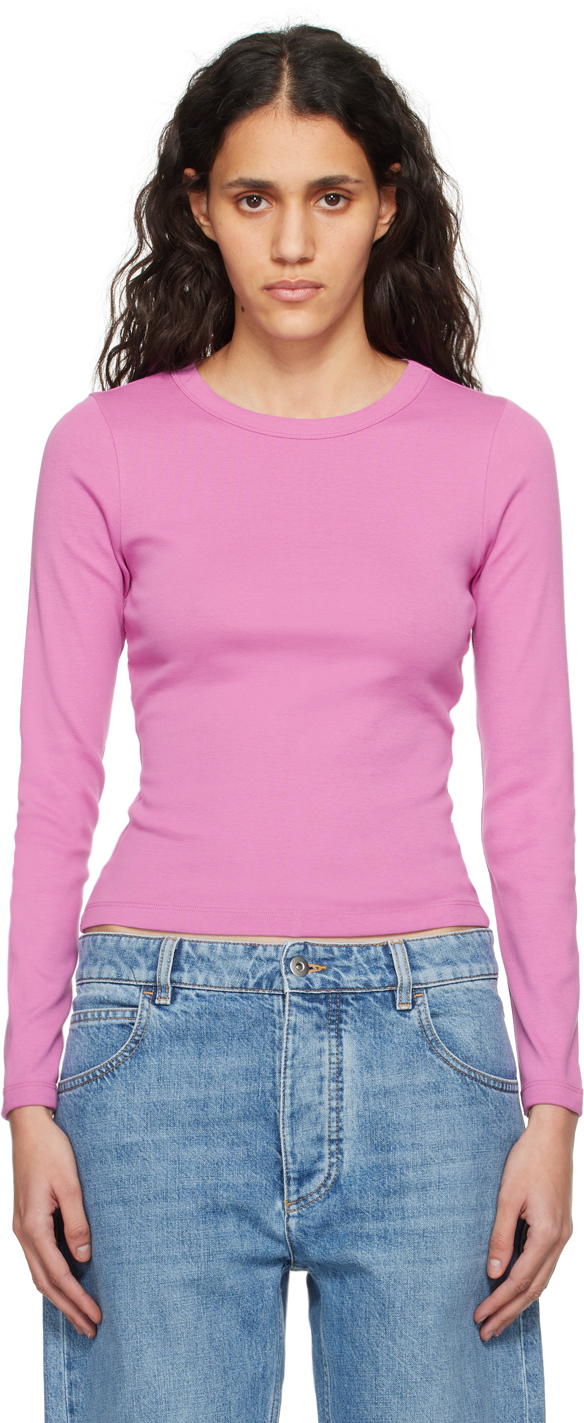 Shop Flore Flore Pink Max Long Sleeve T-shirt In Crocus
