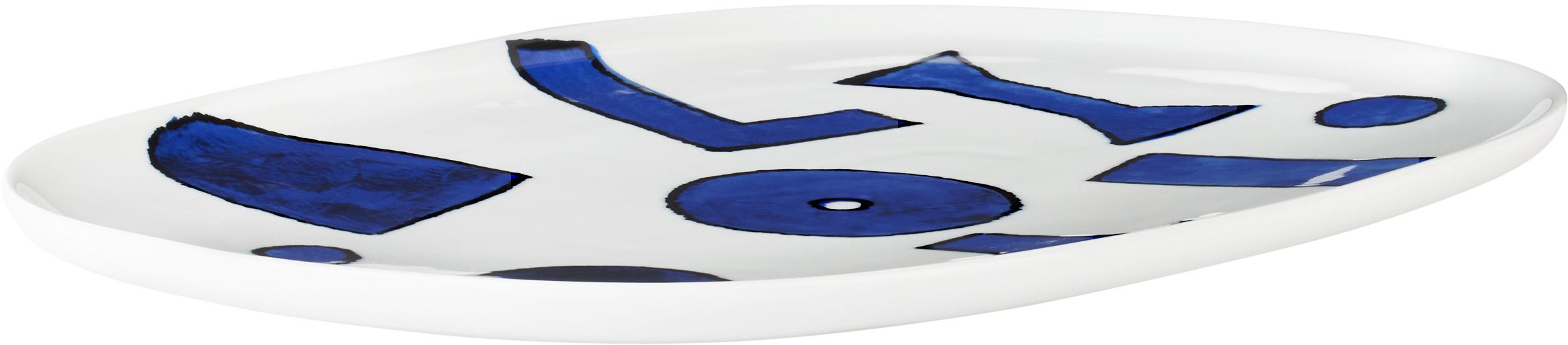 Alessi White Itsumo Oval Serving Plate In White Porcelain