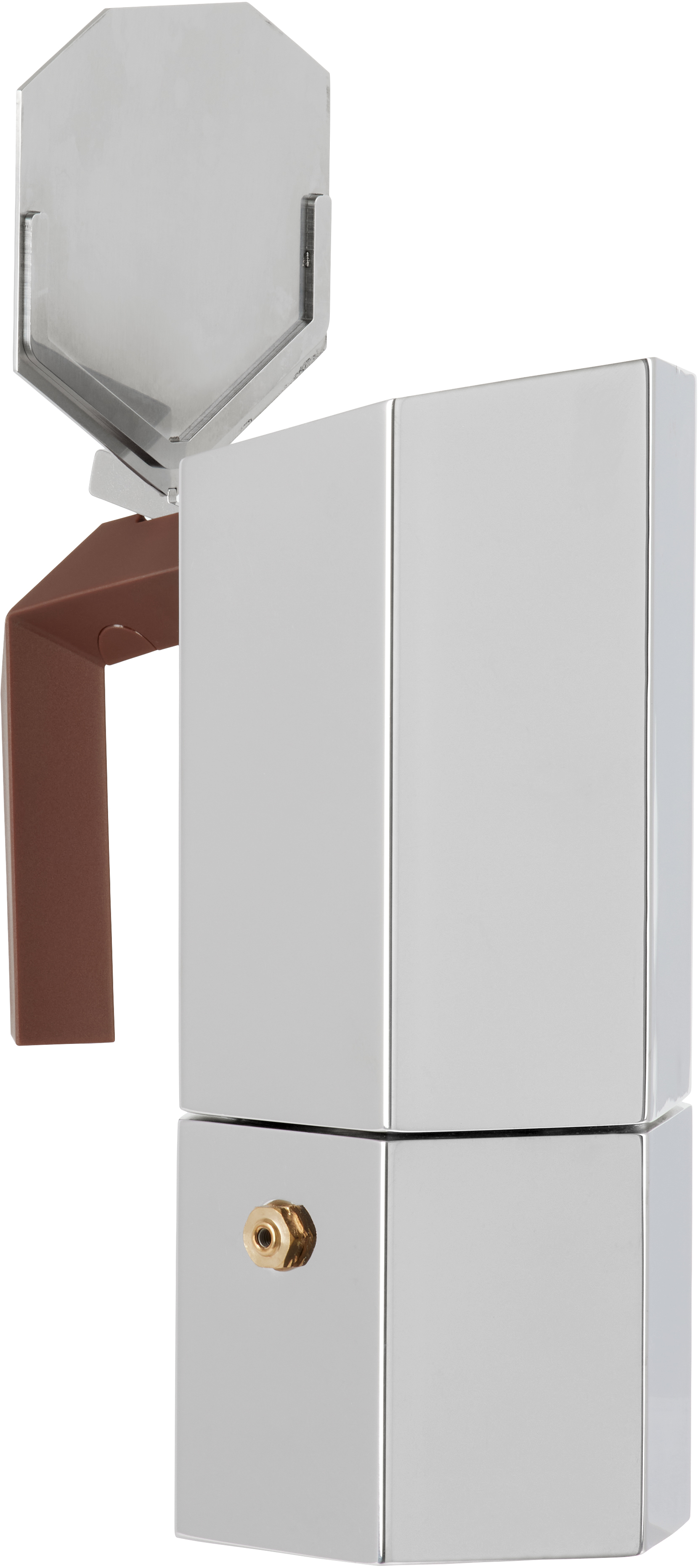 Alessi Silver Menhir Espresso Coffee Maker In Stainless Steel