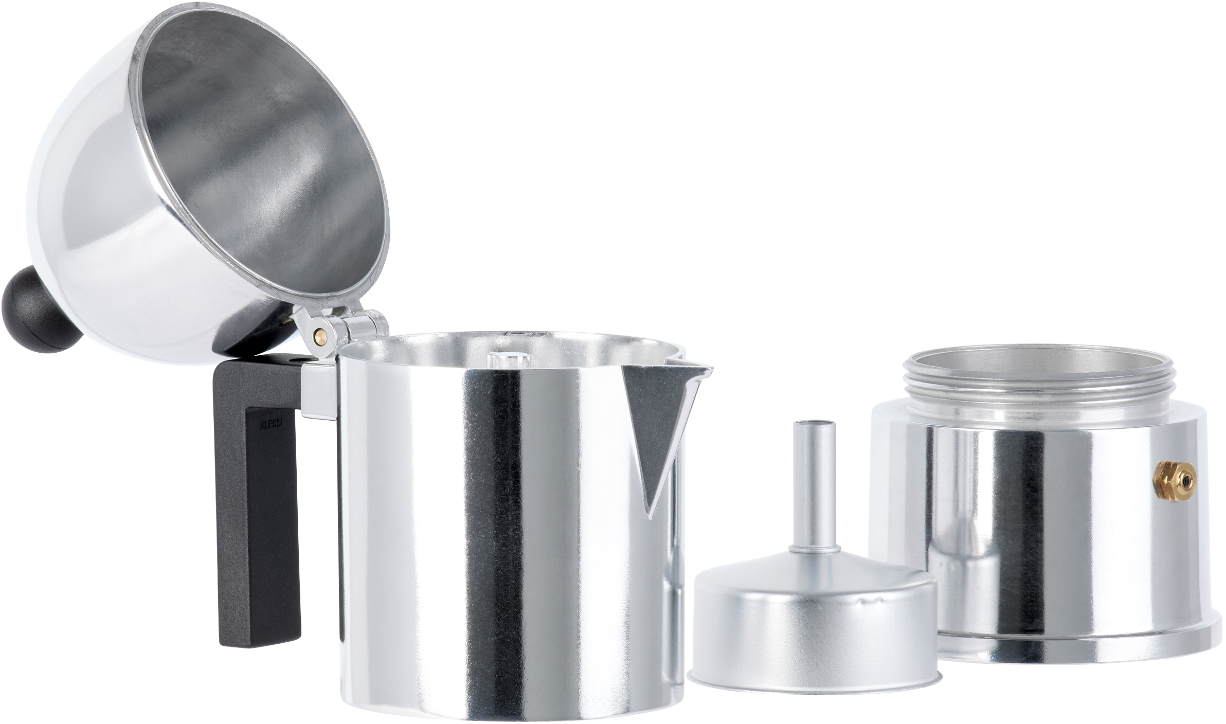 Alessi Silver La Cupola 6-cup Aluminium Espresso Maker
