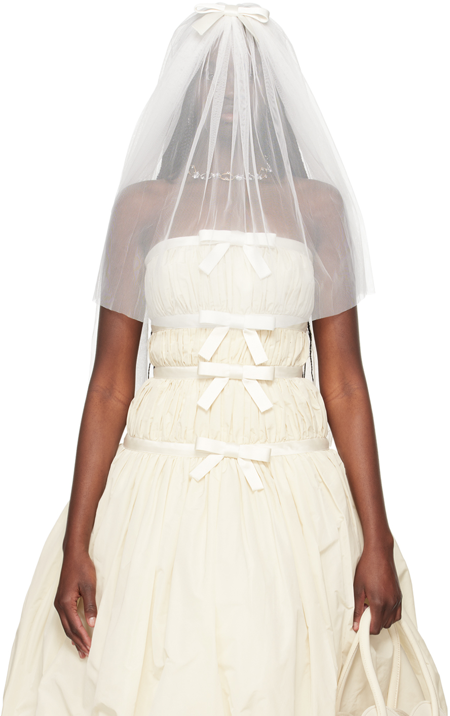 SSENSE Exclusive White Bow Veil