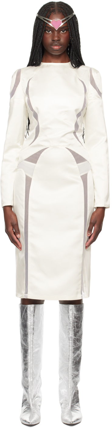 SSENSE Exclusive White Paneled Midi Dress