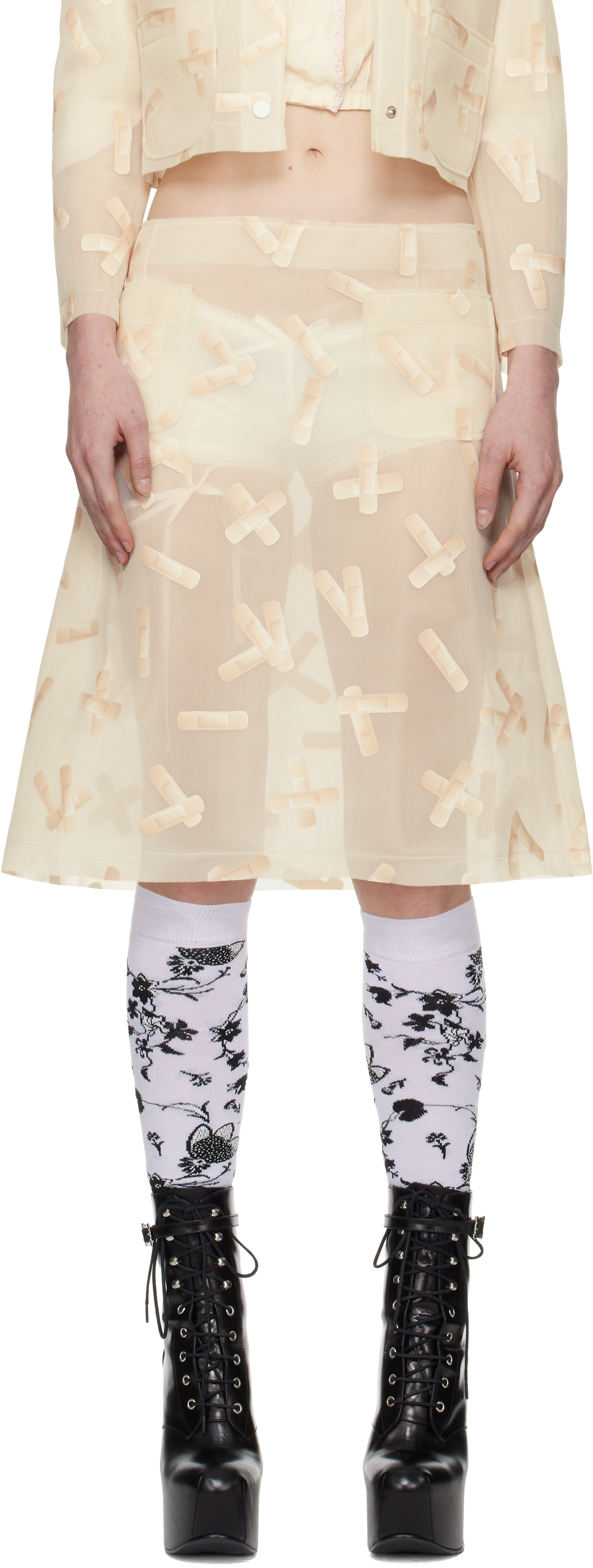 Off-White Bandaid Midi Skirt