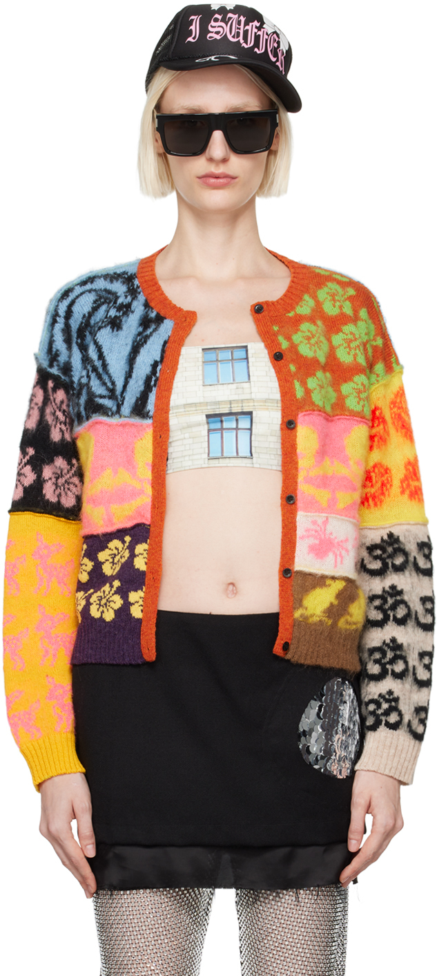 Multicolor Patchwork Cardigan