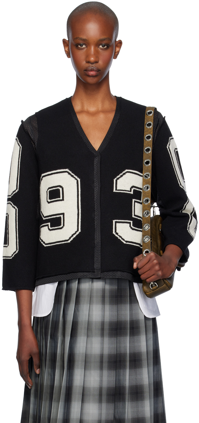 Black '93' Cardigan by Ashley Williams on Sale