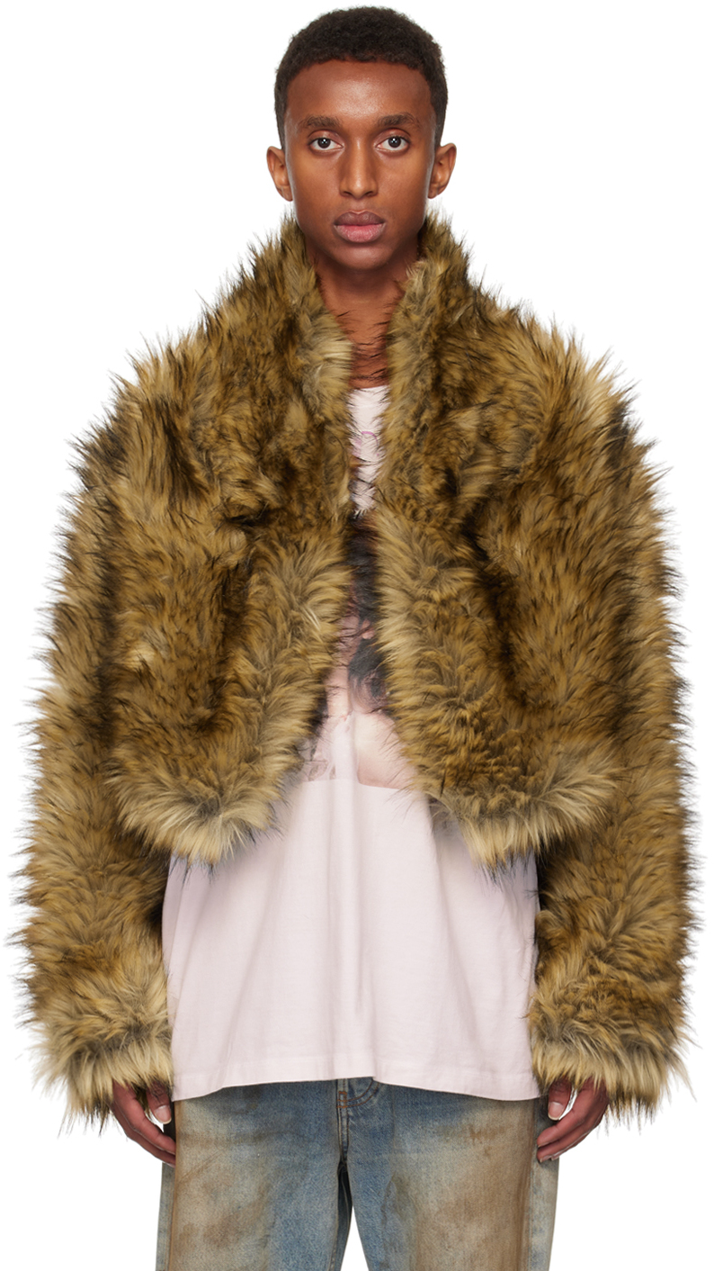 Brown Hali Faux-Fur Jacket