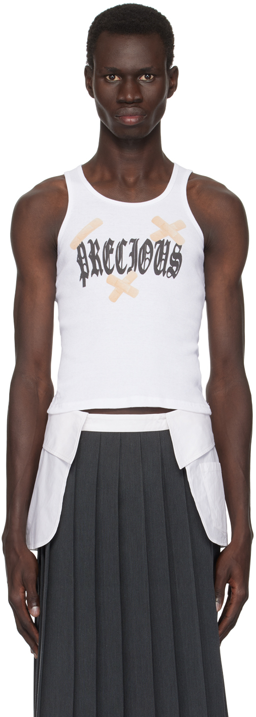 White 'Precious' Tank Top