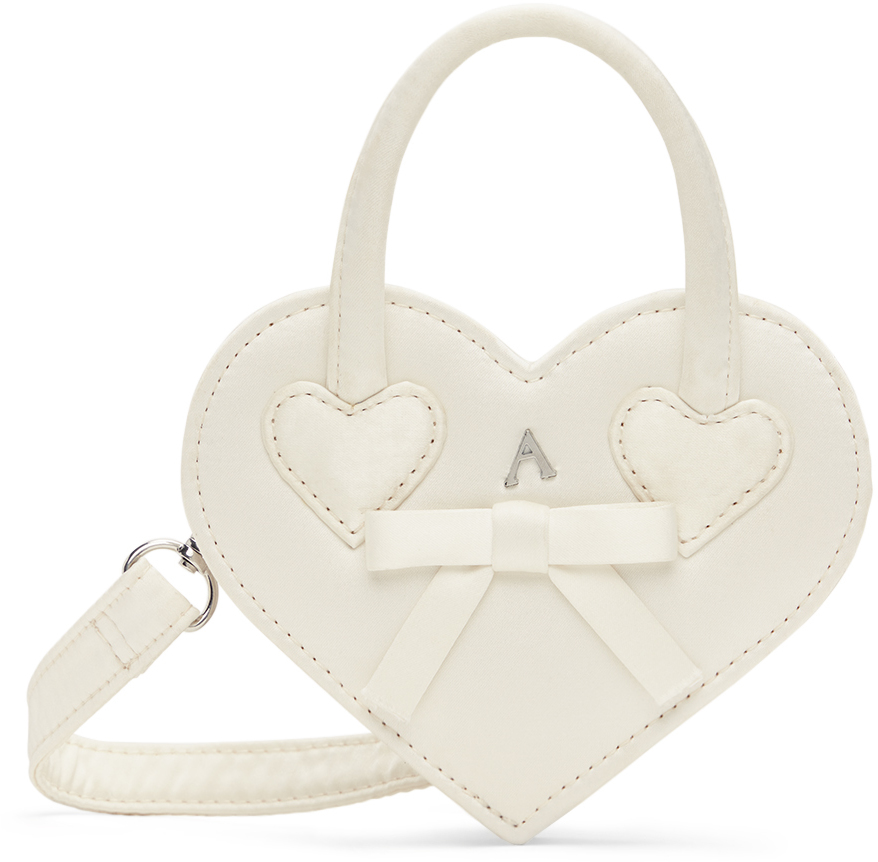 Shop Ashley Williams Ssense Exclusive Kids White Mini Heart Bag In White Pink