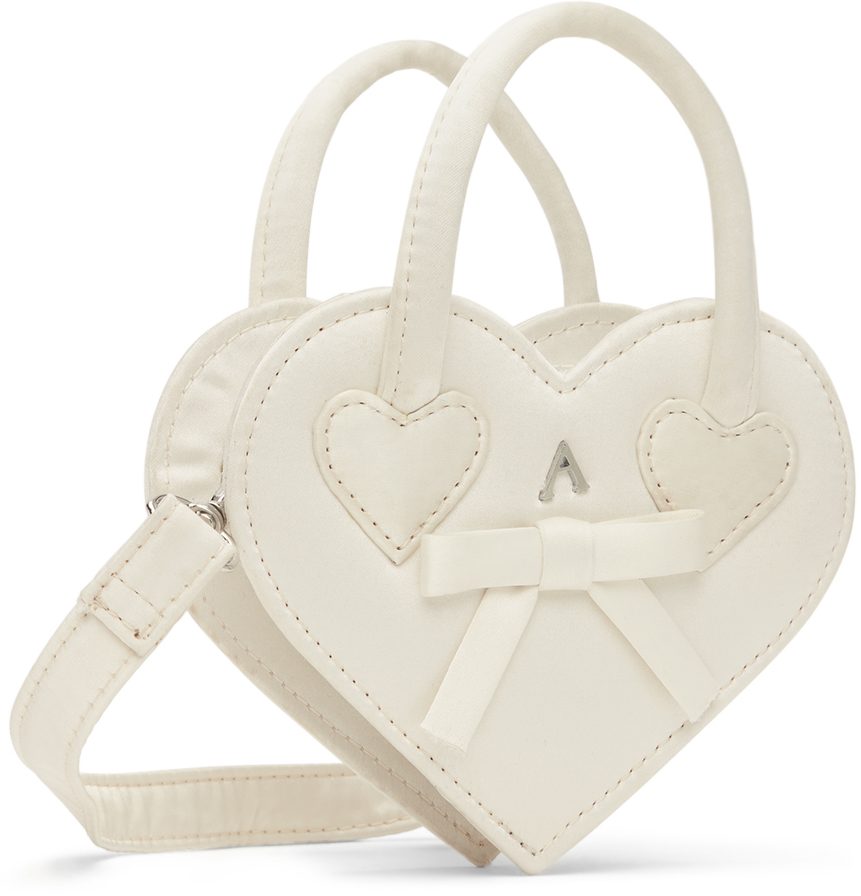 Ashley Williams Ssense Exclusive Kids White Mini Heart Bag In White Pink
