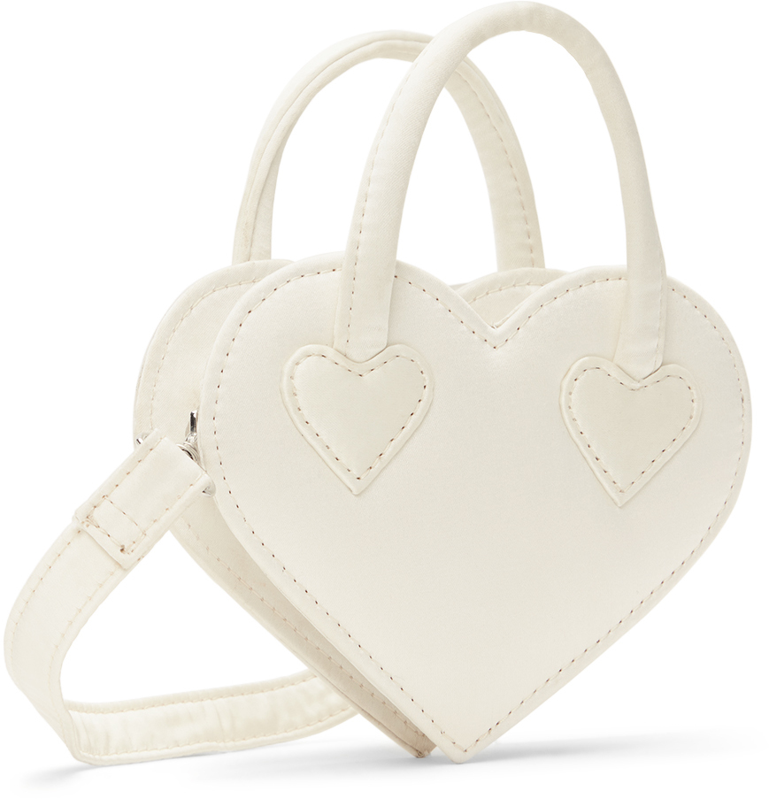 Ashley Williams Ssense Exclusive Kids White Mini Heart Bag In White Pink