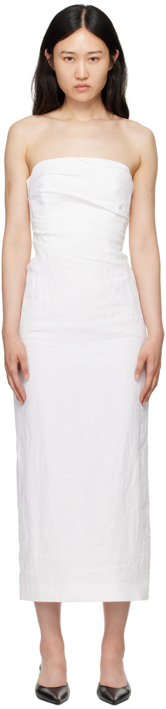 Shop Tove White Sabella Midi Dress