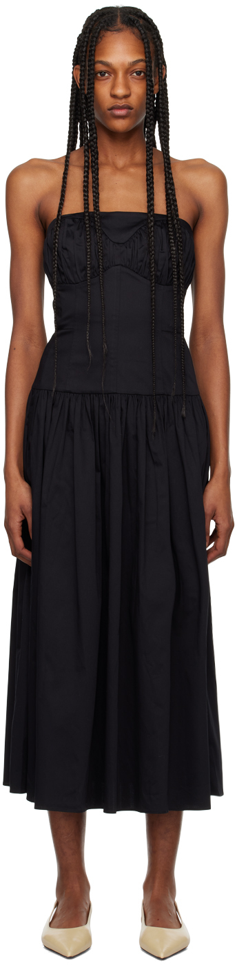 Shop Tove Black Lauryn Midi Dress