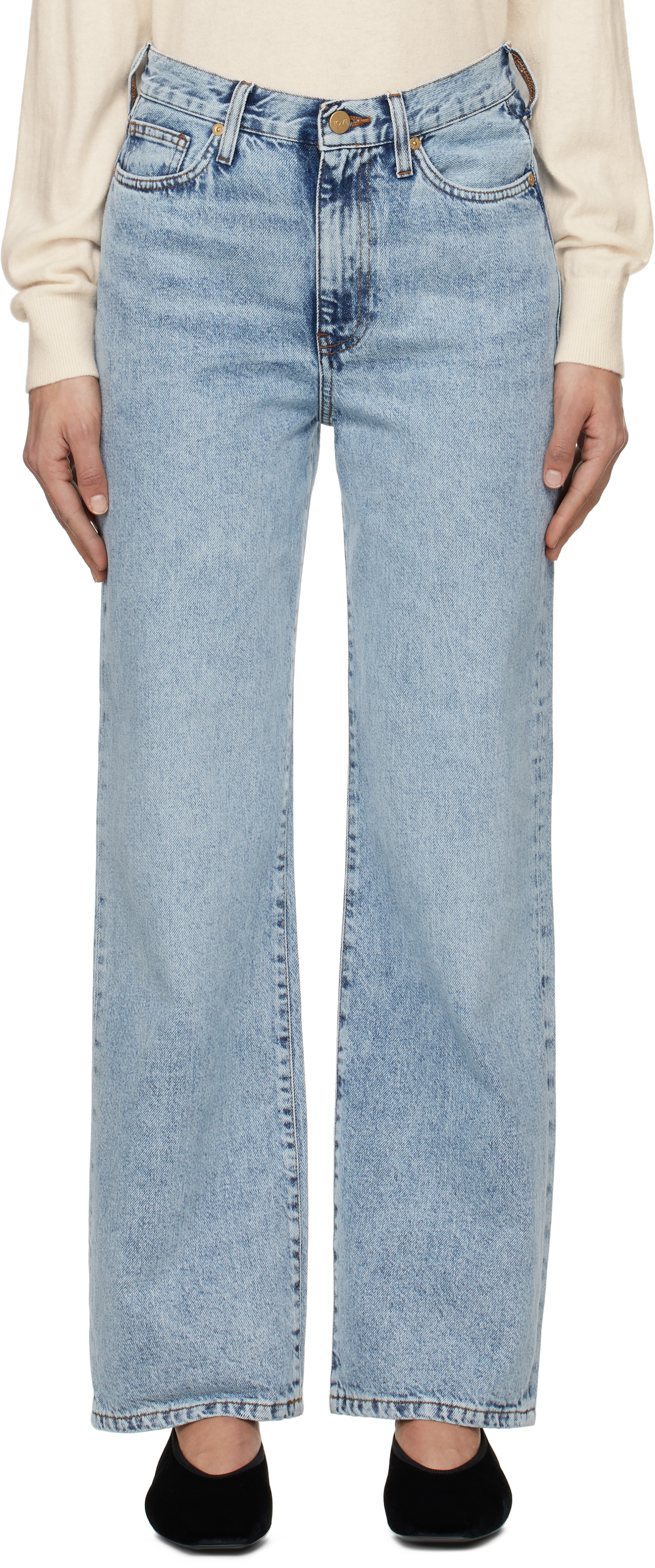 【関税込み】TOVE ブルー Sofie リラックスレッグ ジーンズ TOVEのブルー Sofie リラックスレッグ ジーンズがセール中