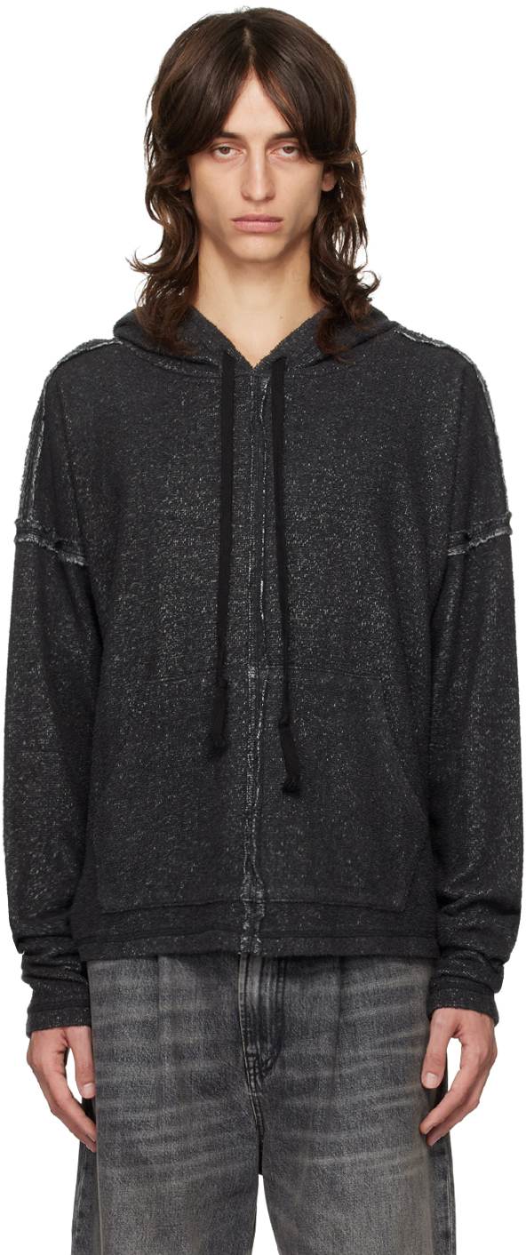 Shop Greg Lauren Black Cozy Hoodie