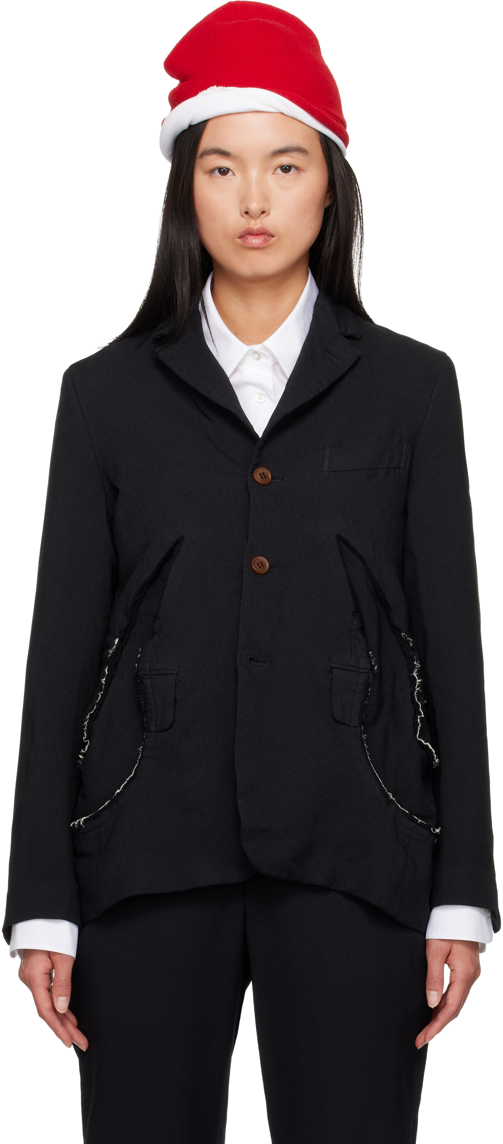 Black Comme Des Garçons Black Gabardine Blazer In 1 Black