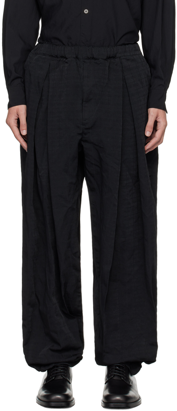 Black Check Trousers