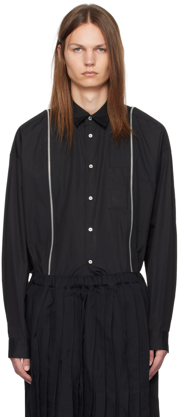 Shop Black Comme Des Garçons Black Zip Shirt In 1 Black