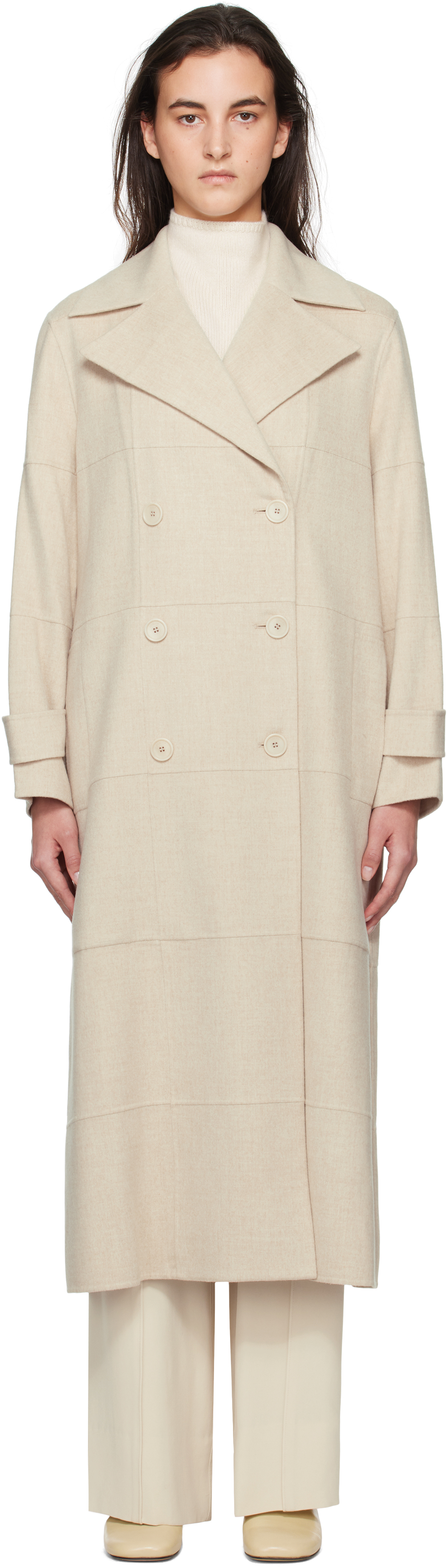 Beige Light Double Face Animation Merton Coat