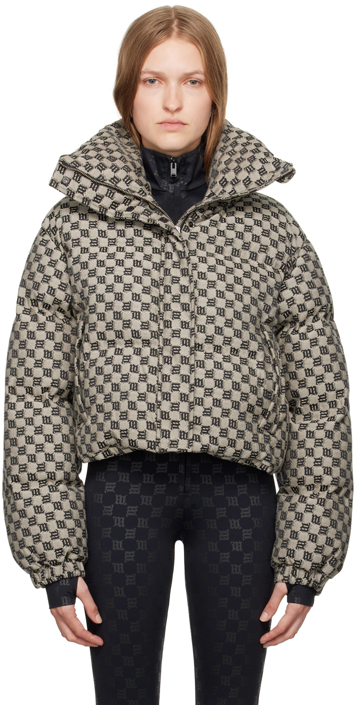 Gray Monogram Jacquard Puffer Jacket