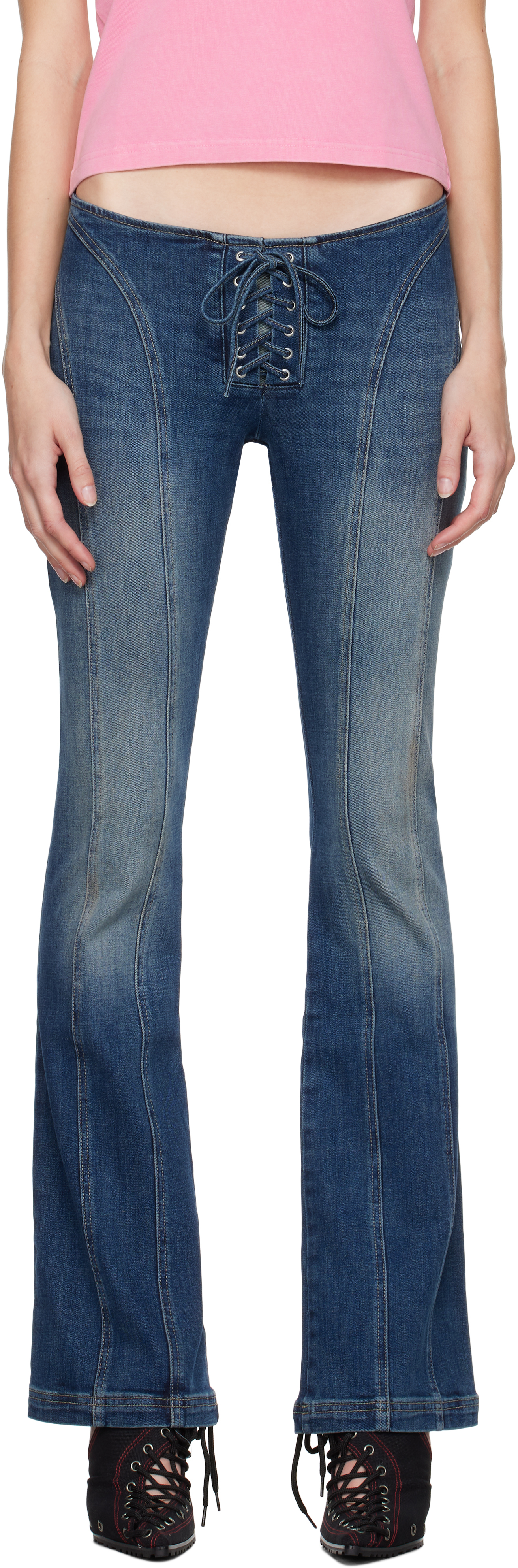 デニム・ジーパン MISBHV Woman Jeans Blue 241W301 MALIBU BLU AZUL BY MOUSSY ジーンズ デニム デニムパンツ DENIM カーブ