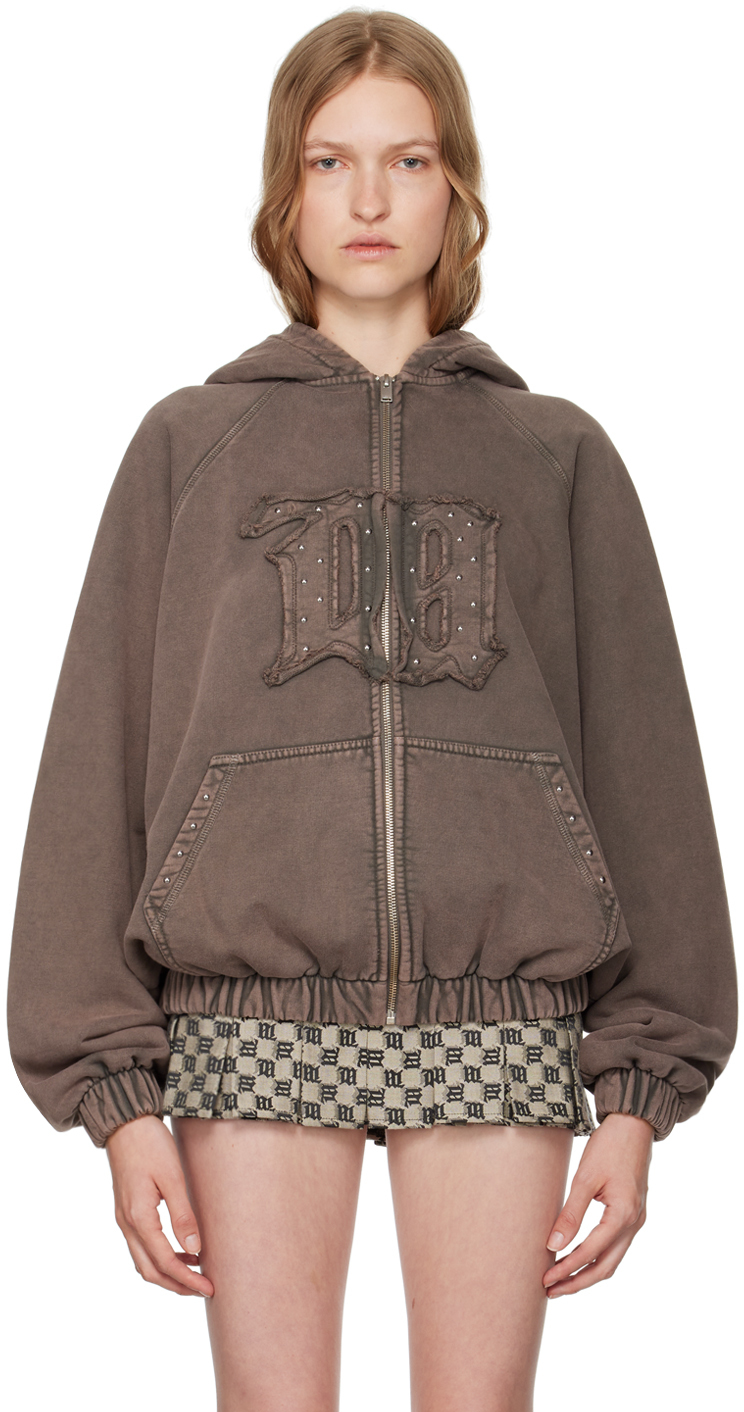 Brown Zipped Hoodie