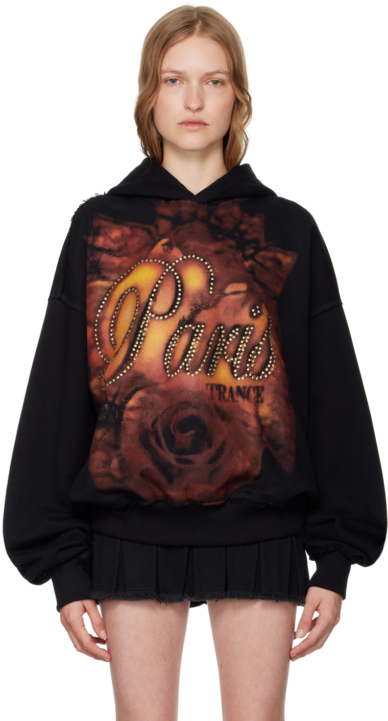 Shop Misbhv Black 'paris Trance' Hoodie