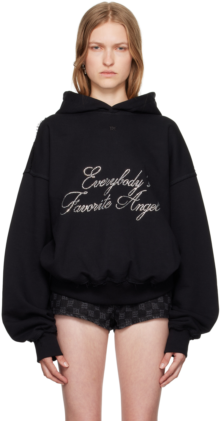 Shop Misbhv Black 'everybody's Favorite Angel' Hoodie